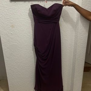Strapless Grape evening gown
